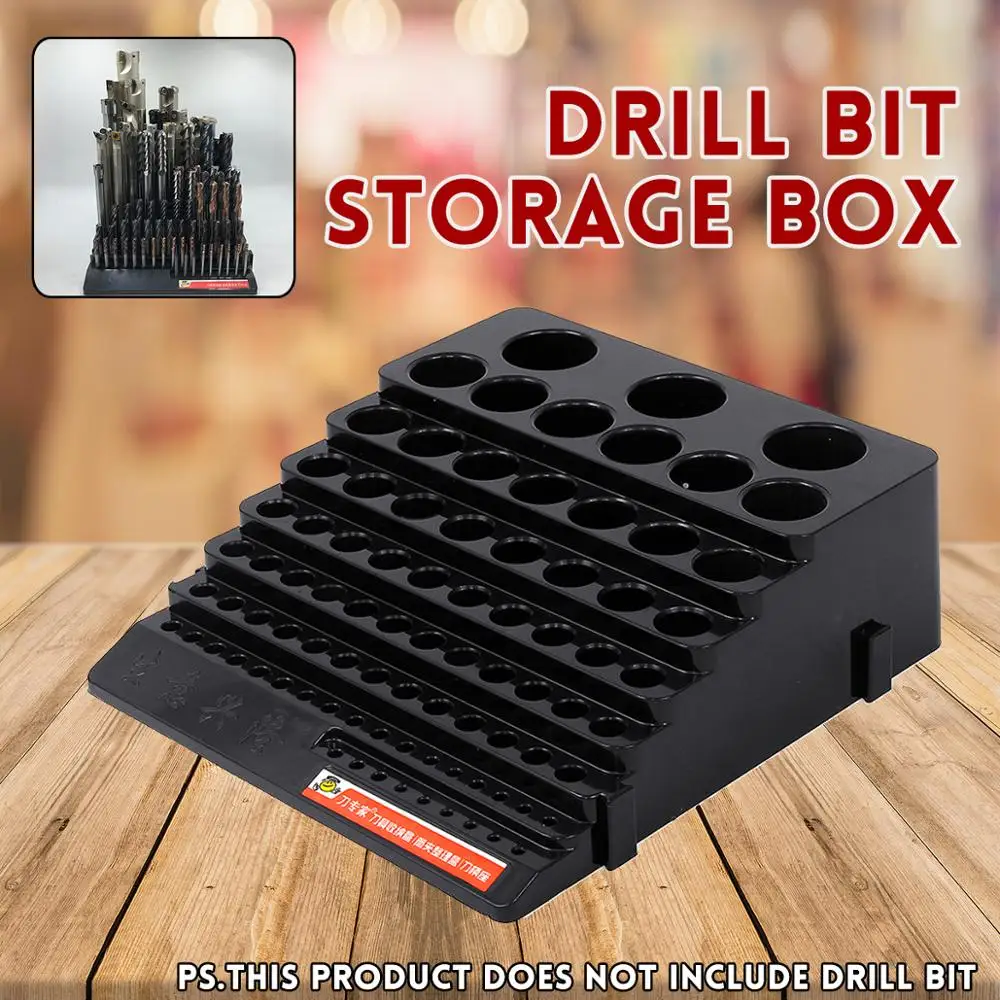 

85 Holes Drill Bit Storage Box Without Drill Milling Cutter Saving Space Holder