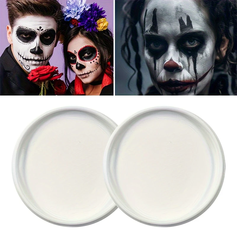 White Black Red Face Body Paint Set, 6 Brushes Included