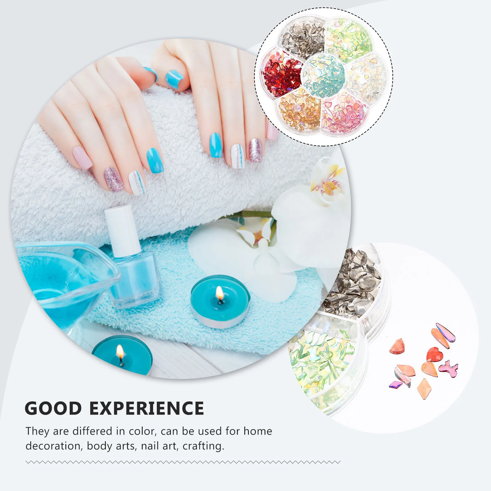 

1 Charms Shiny Resin Crystals Diy Manicure Decor Festival Supply Stones Nail Accessories Sparkle Design Female