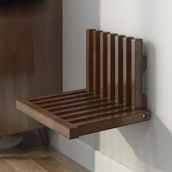 Taburete plegable para cambiar zapatos, taburete colgante de pared para entrada del hogar, silla plegable portátil de madera invisible, taburete grueso duradero