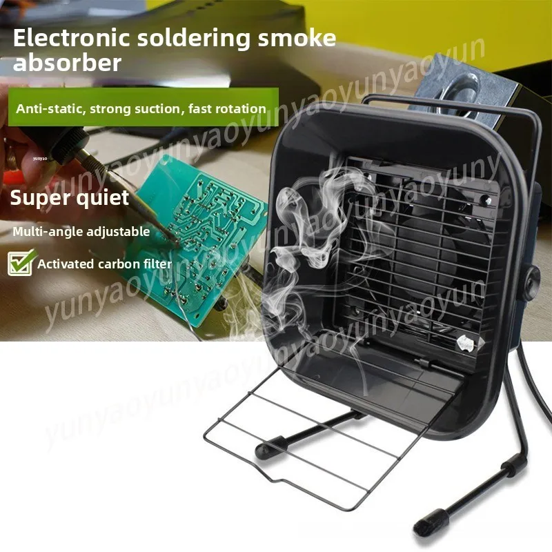 Portable Desktop Soldering Fume Extractor Activated Carbon Filter Smoke Absorber for Electronic Repair
