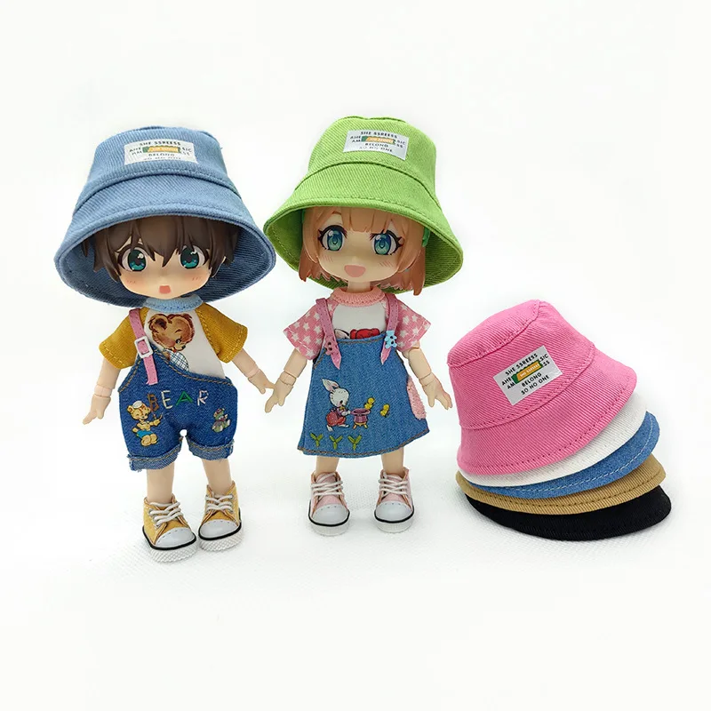 Ob11 Dolls Cowboy Fisherman Hat Doll Sun Hat Doll Accessories For Obitsu11, Molly, Ob11, Molly, Gsc, 1/12 1/8Bjd Doll