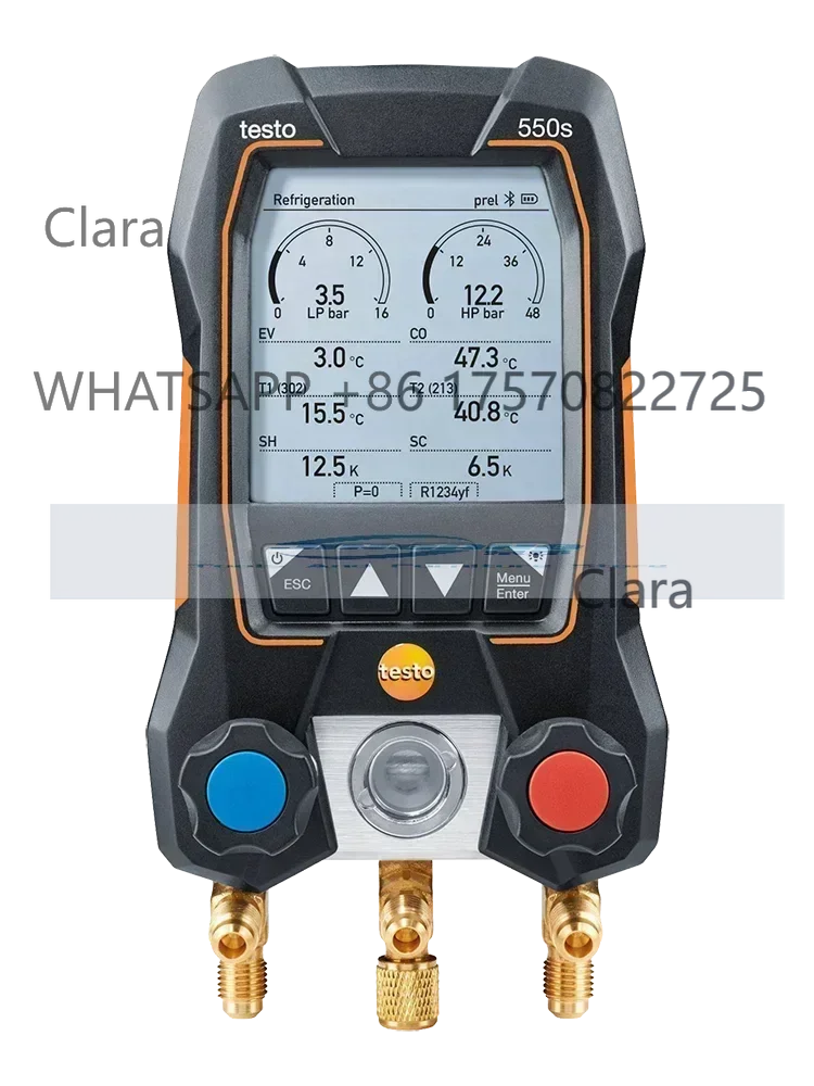 Testo 550S 557S 549 Air Conditioning Pressure Gauge Electronic Refrigerant Gauge Liquid Filling Automobile Digital Fluoride