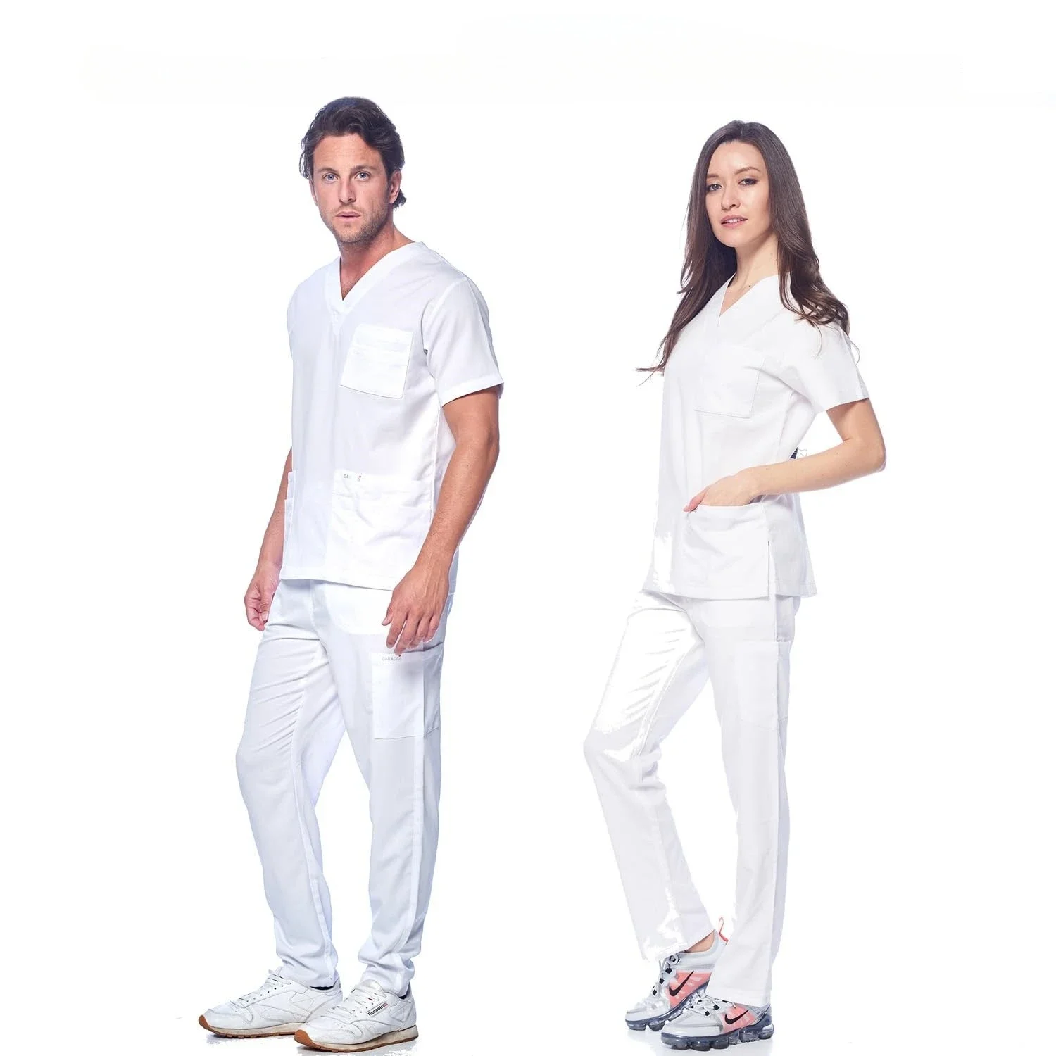 Top Sell Traspirante Uniformi Ospedaliere Casual Scrub Medico Donne Manica Corta Scrub Infermieristico Set Jogger Dottore Scrub Uniforme