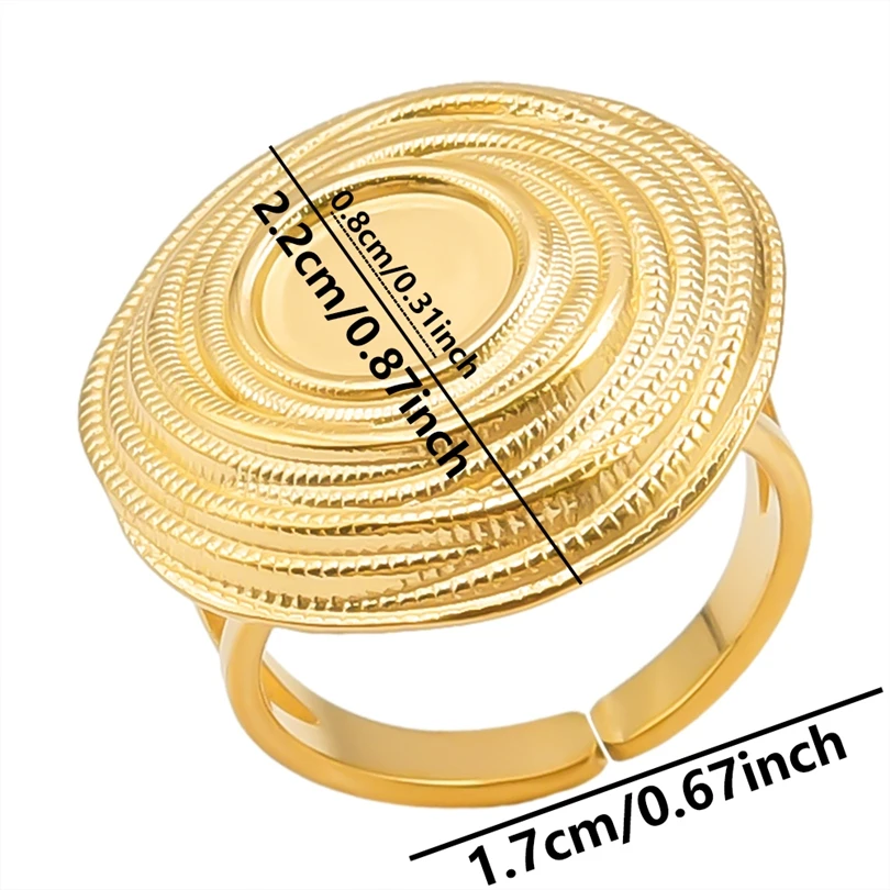 DIY Yourself Drunken Thread Charm Ring Open Adjustable Stainless Steel Rings For Women Men Fashion Jewelry Gold/Silver Color