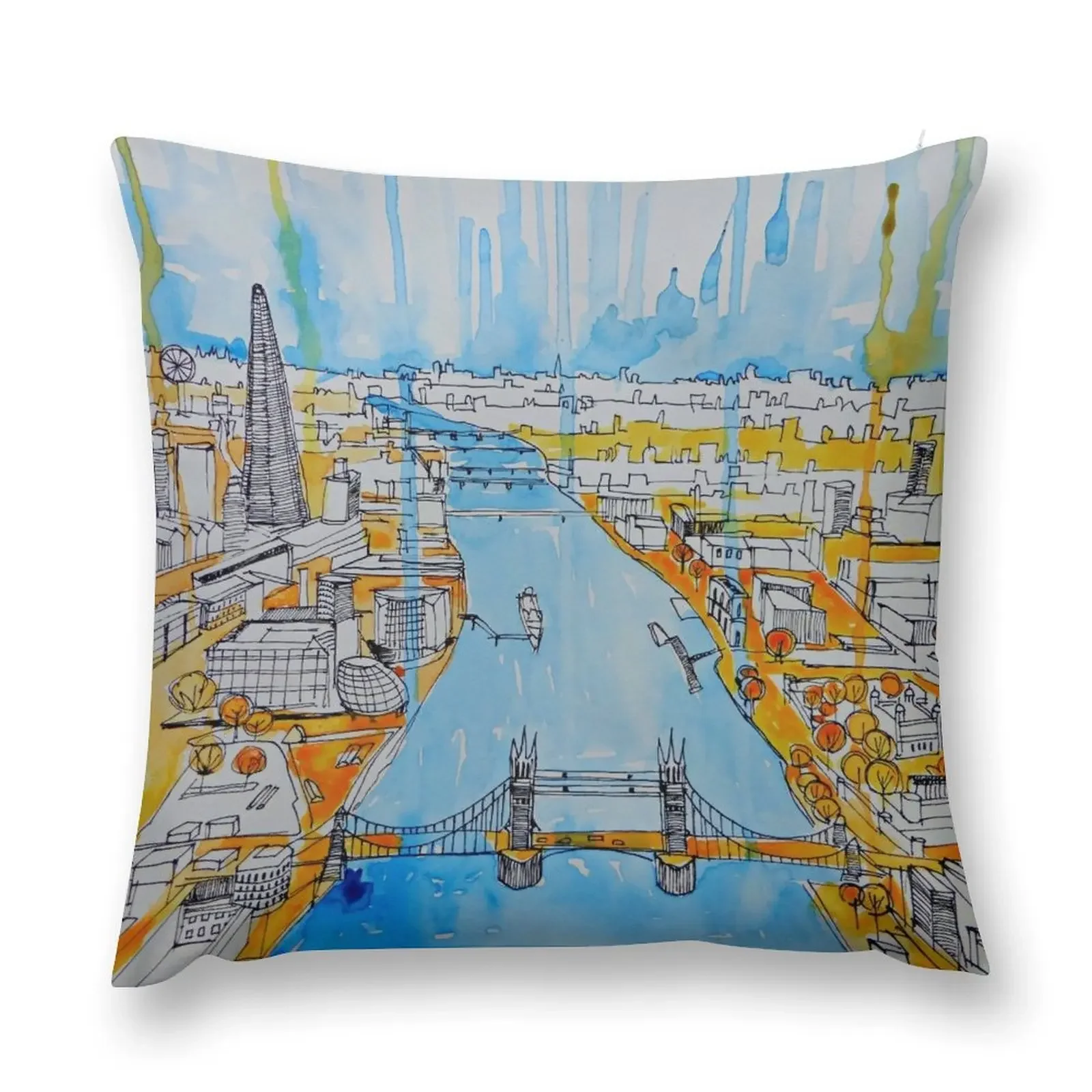 The river Thames Throw Pillow Pillow Covers Decorative Cushions For Children pillow