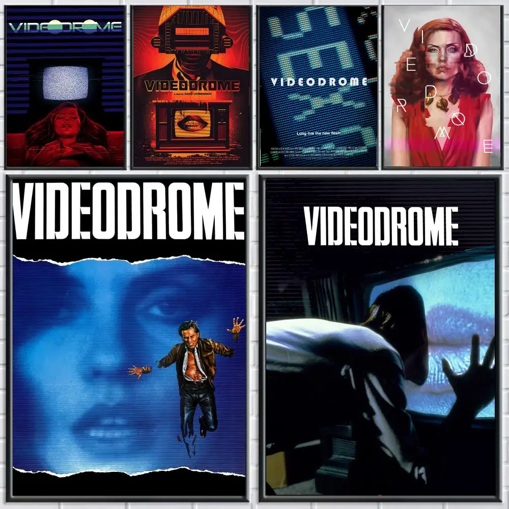 classic movie V-Videodrome 1983-E Poster Peel and Stick Wall Art for Cafe Office Bar and Home Decoration