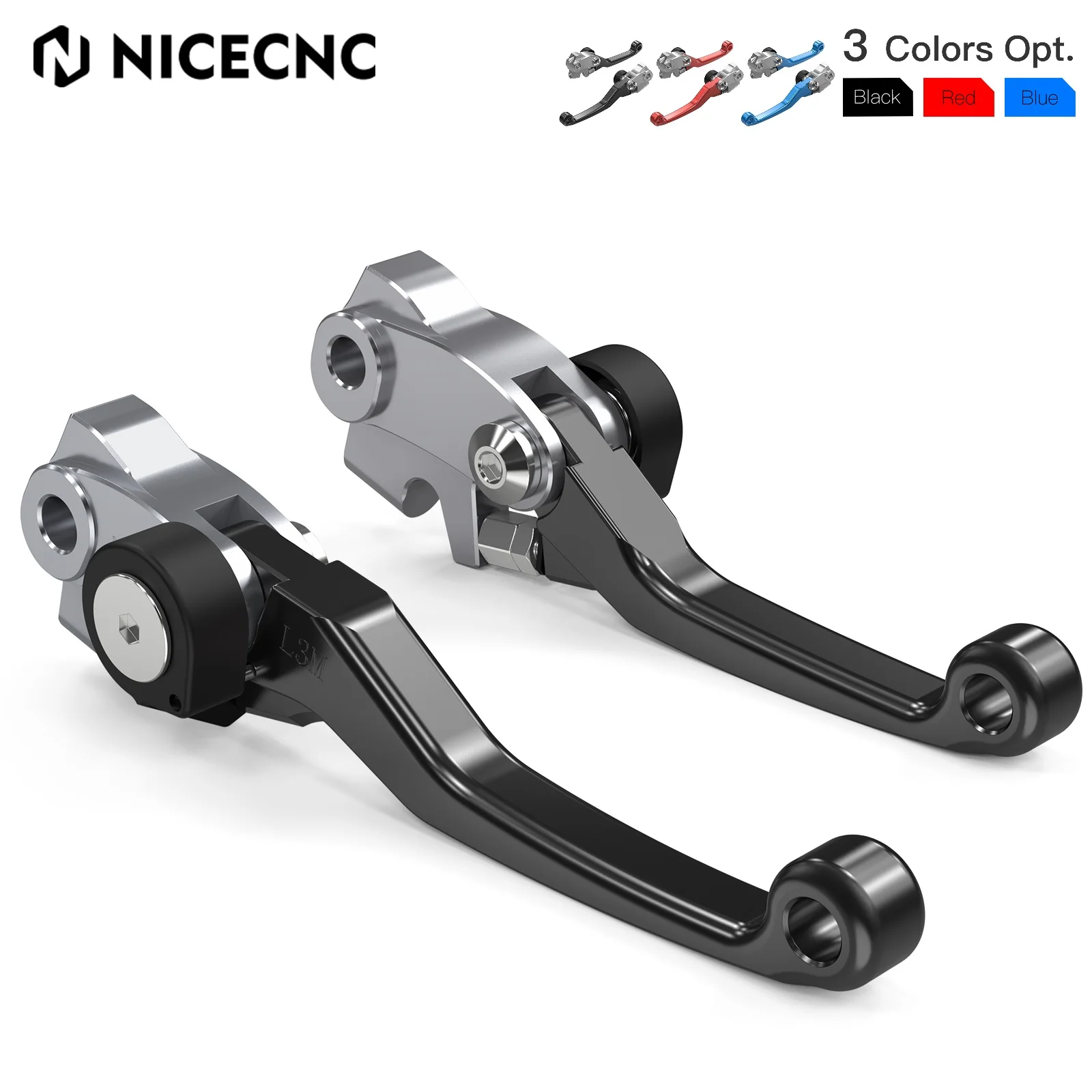 NICECNC Folding Clutch Lever Brake Lever Kit For GasGas Braktec EC300 EC250 EC 250 300 350 450 500 F 2021-2024 ES 350 500 EW500F