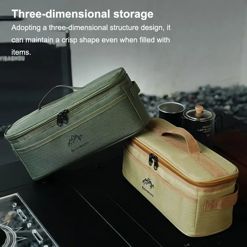 

〔CC〕|Outdoor Camping Tableware Storage Bag Large Capacity Cutlery Pouch Multi-Functional Portable Picnic Bags Waterproof Handbag