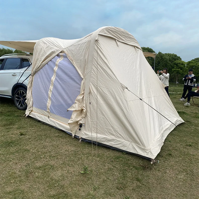 SUV Car Inflatable Quick-opening Tent. Self-driving Tour Outdoor Automatic Thickened Cotton Fabric Rear Extension Tent.