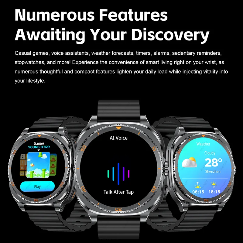 새로운 시계 이어폰 2-in-1 스마트워치, 건강 모니터링 기기, 무선 통화, 100+ 스포츠 모드 남녀 스마트워치 썸네일 6