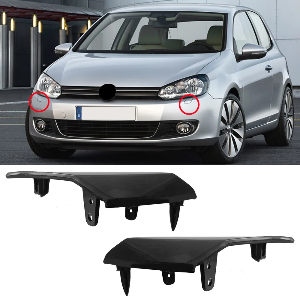 2x Voor VW Golf VI 6 MK6 Jetta 2008-2013 Voorbumper Koplamp Koplamp Sproeierkop Jet spray Cover Caps 2009 2010 2011 2012