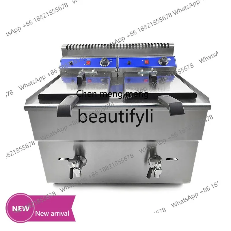 Friteuse à gaz X Snack machine, friteuse à double tamis, friteuse de stand commercialX