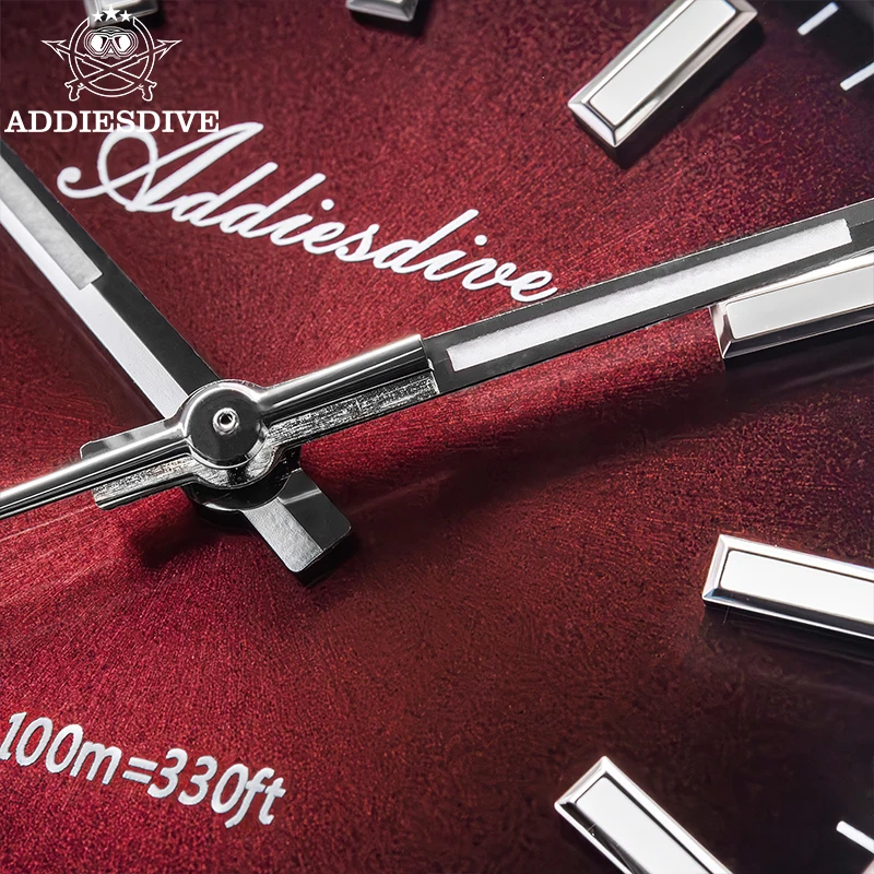 ADDIESDIVE 36 ミリメートル腕時計男性ジュビリーストラップ 10Bar ダイビング VH31 BGW9 発光 316L ステンレス鋼サファイアクリスタルクォーツ時計