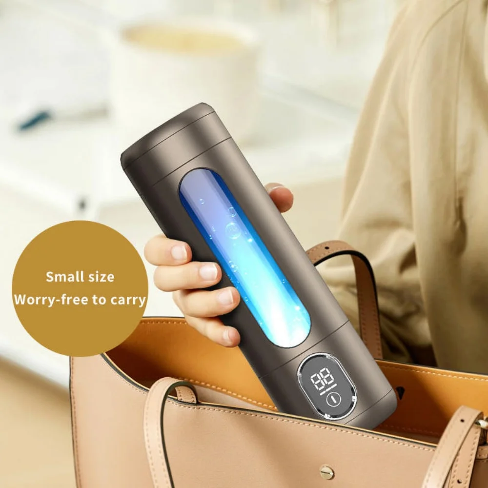Portable Hydrogen Water Bottle 250ML:Hydrogen-Rich Water Generator 2000PPB,H2 Concentrator, Gift for Health&Wellness