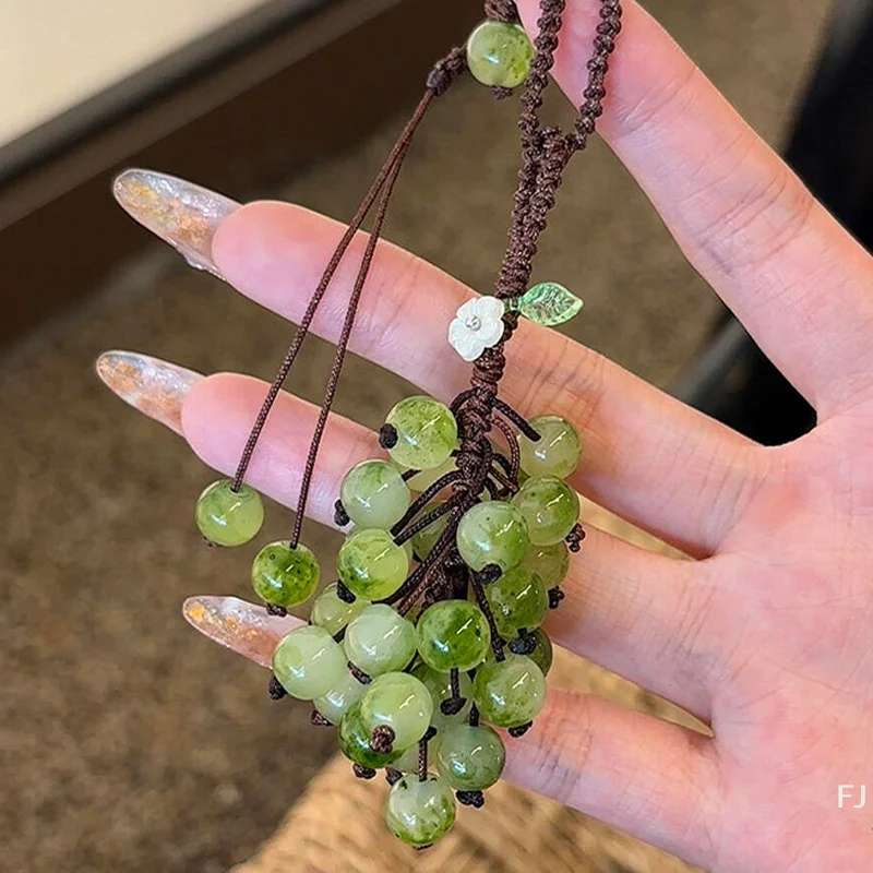 

Набор для творчества DIY: Подвеска-виноградинка и Лилия Довбы, свежий и милый брелок для телефона, украшение для сумки, креативный брелок для ключей