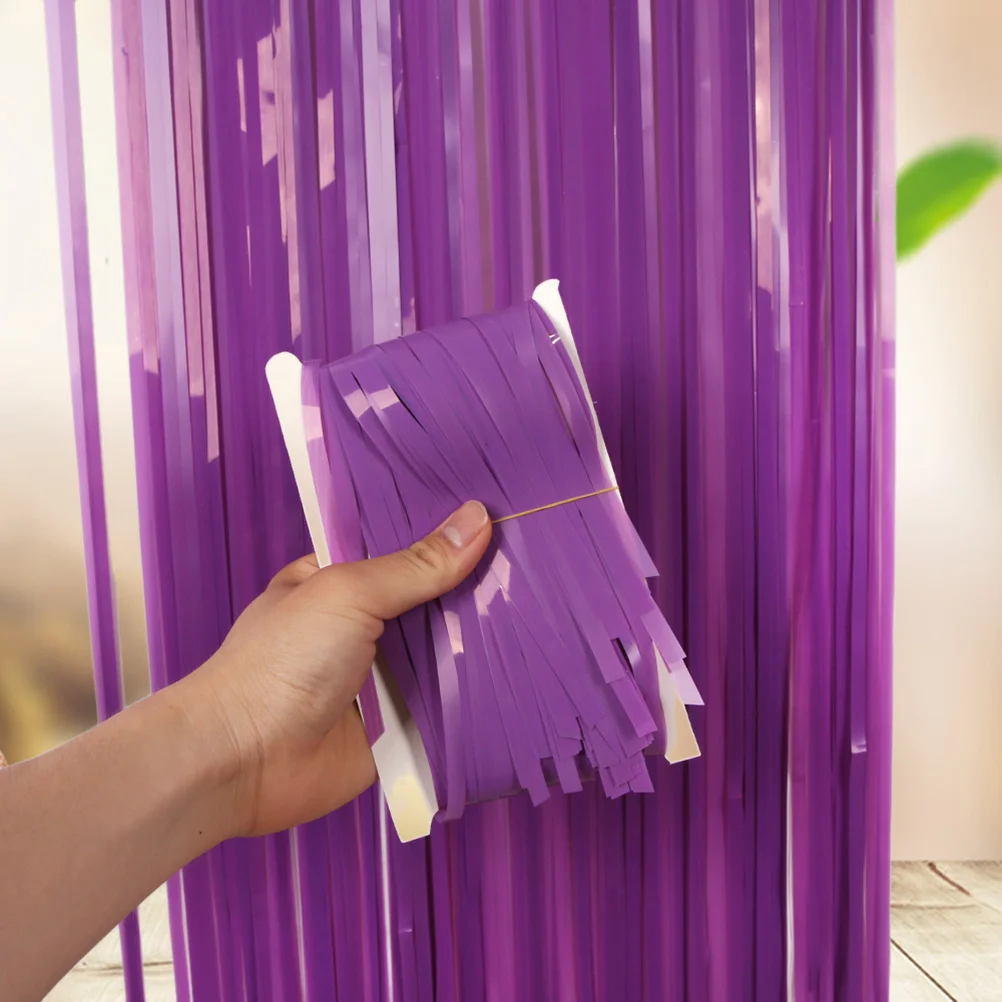 لخلفية ديكور الأرجواني شرابة تنورة الطاولة الطرف الديكور صور الدعائم مهرجان الزفاف خلفية معلقة #6