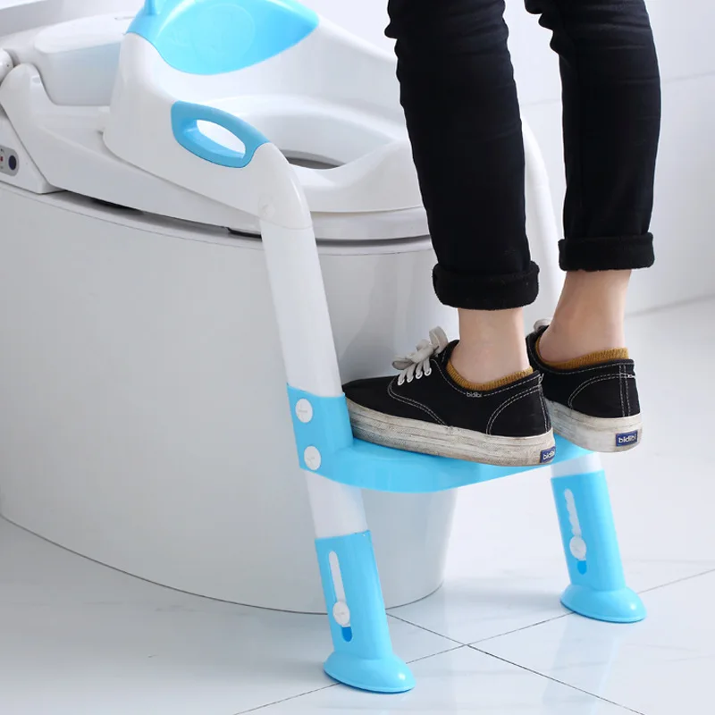 Folding Baby Potty Infant Kids Toilet Training Seat with Adjustable Ladder Portable Urinal Potty Training Seats for Children