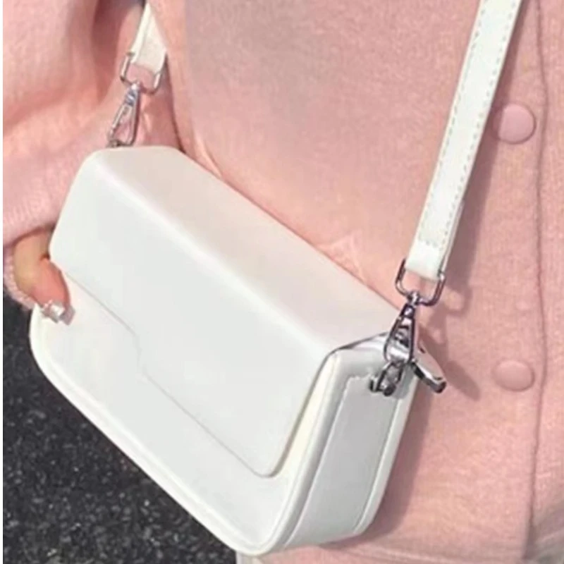 Korean Y2k Aesthetic Chic Elegant Crossbody Bag All Match Simple Office Lady Handbags Casual Vintage Women Shoulder Bags Trendy