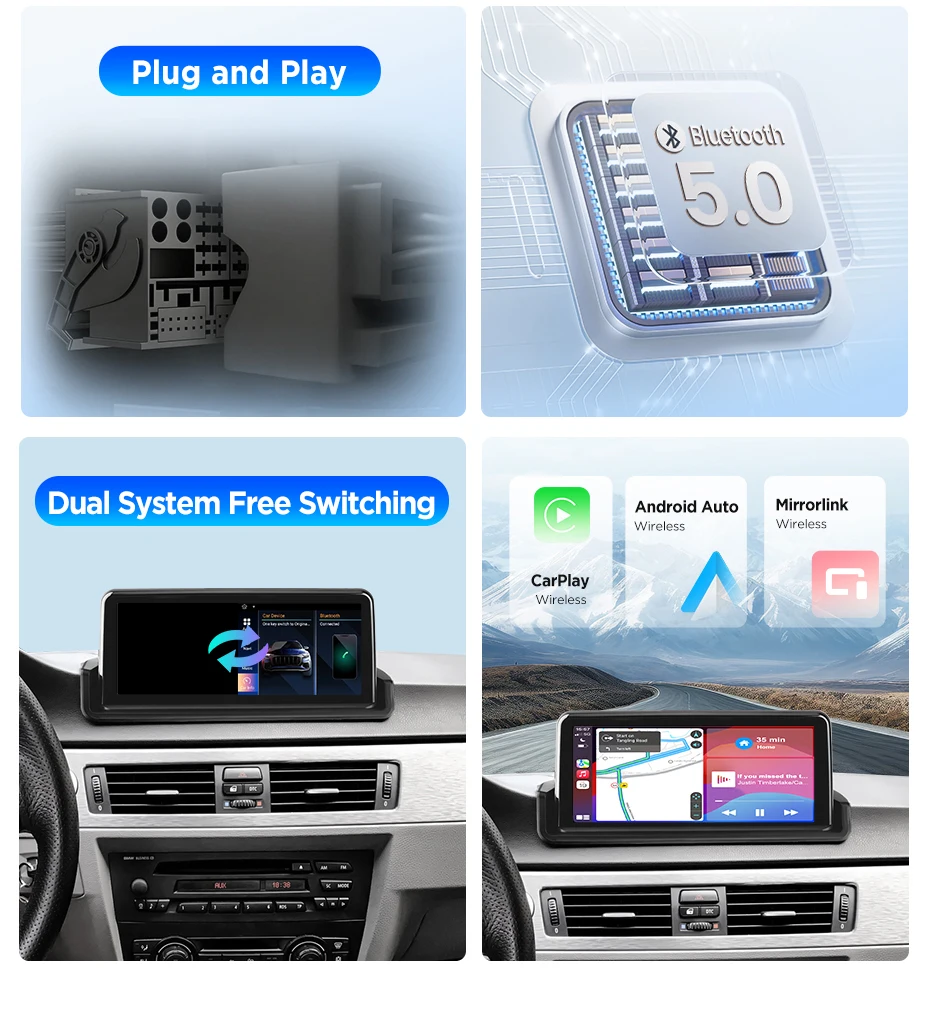 Junsun CarPlay Für Apple Auto Radio Multimedia Für BMW E90 E91 E92 E93 2005-2012 Bluetooth Drahtlose Android auto 4G GPS Stereo – Detail 9