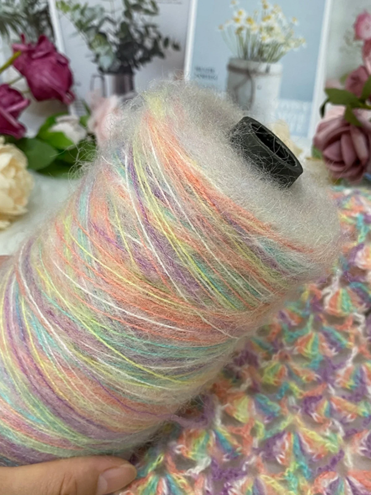 

250G Segment Dyed Mohair Woolen Yarn Soft Handmade DIY Knitting Shawl Sweater Scarf Crochet Knitting Needle Thread