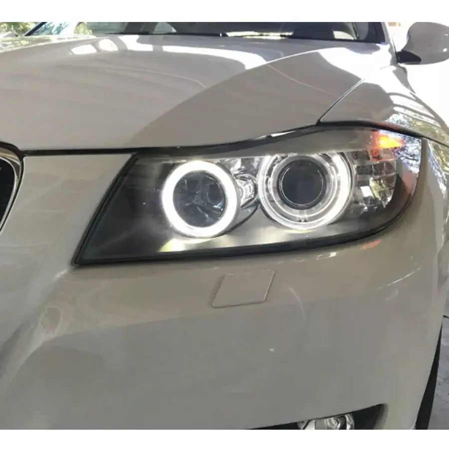 2x H8 Xenon White LED Angel Eyes Halo Ring Light Bulbs For BMW 3 Series E90 E91