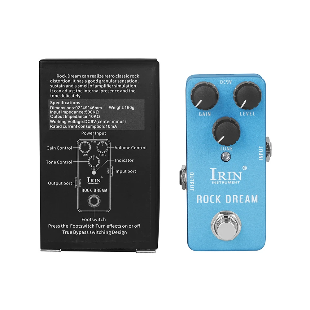Overdrive Delay Pedal IRIN Effect Pedal Clear And Detailed Tone Easy To Connect High-Quality Sound Compact Design