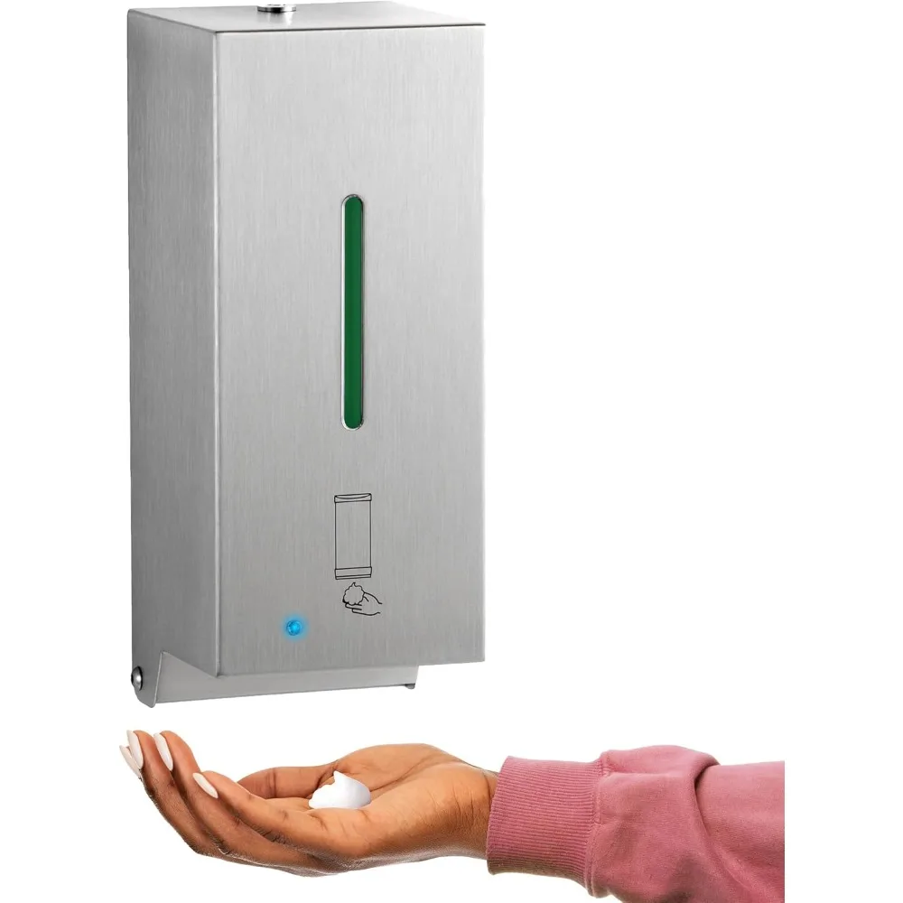 موزع صابون رغوي أوتوماتيكي مثبت على الحائط من الفولاذ المقاوم للصدأ 2013، لمسة نهائية من الساتان، 27-FL أونصة. 4-1/4 بوصة عرض، 10-17/32 بوصة ارتفاع، 4-7/32 بوصة د