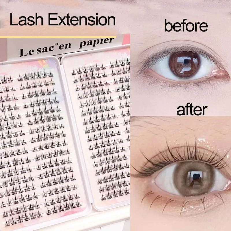 Large Capacity 384 pcs False Eyelashes Extension Lash Cluster For Beauty