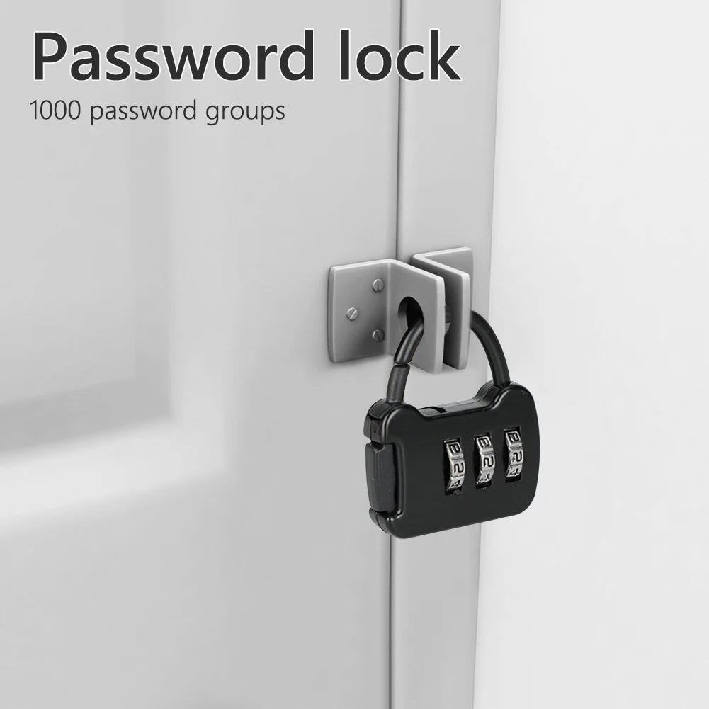 Combinação Senha de Bloqueio para Viagem, Portátil Mini Bagagem Caso Lock, Cadeado Mochila, 3 Digit Code