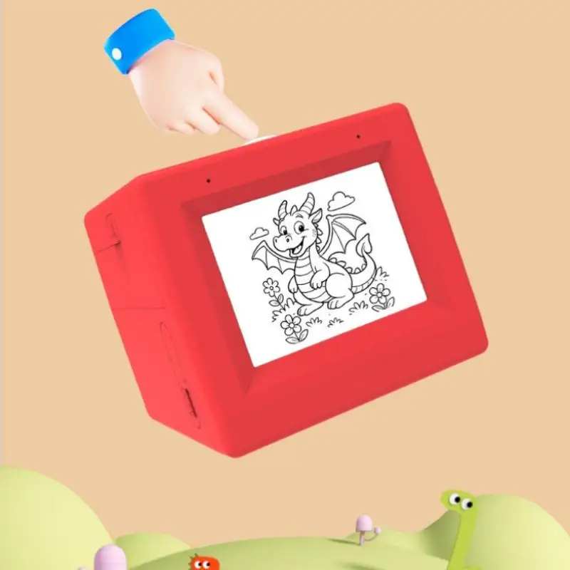 Portable Mini AI Printer for Kids Magic Box HD Voice Control 1080P Screen DIY Photo Printing Birthday Learning Gift