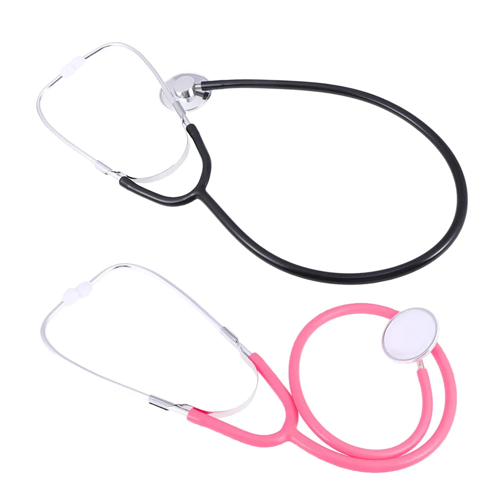 

2 Pcs Stethoscope Pretend Game for Kids Single Head Aluminum Alloy