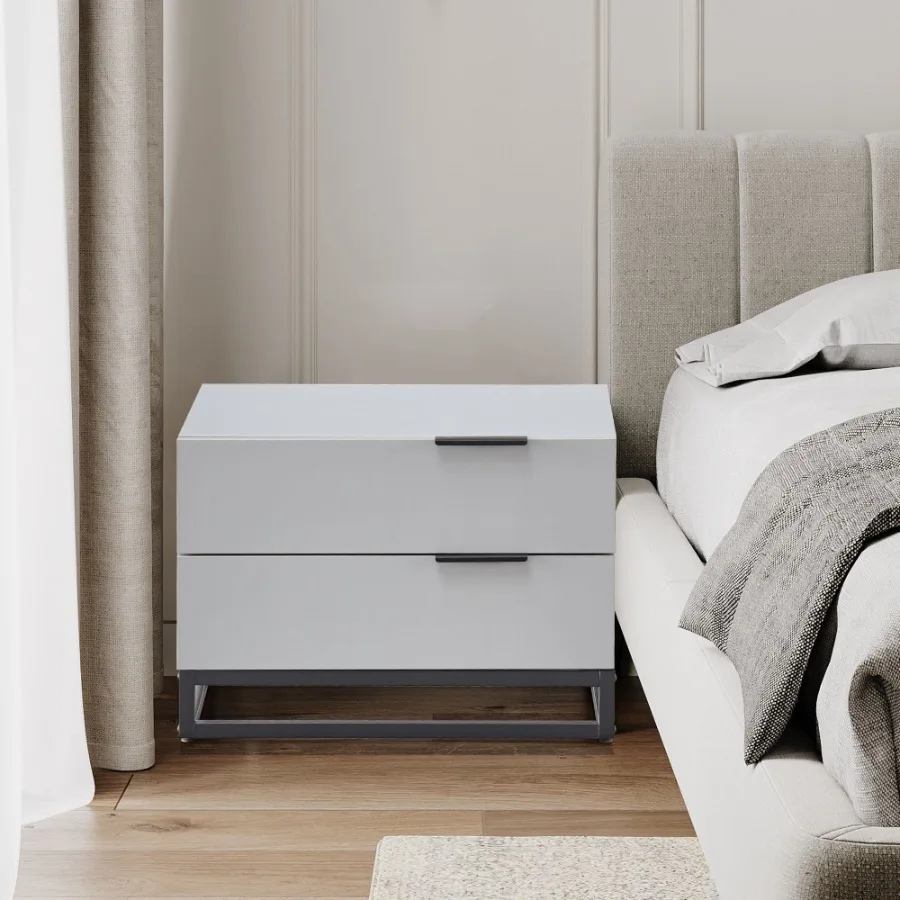 

22 Grey white Nightstand with 2 Drawer Small Dressers for Closet Wood Storage Cabinet for Hallway Bedroom Entryway Sofa Beside