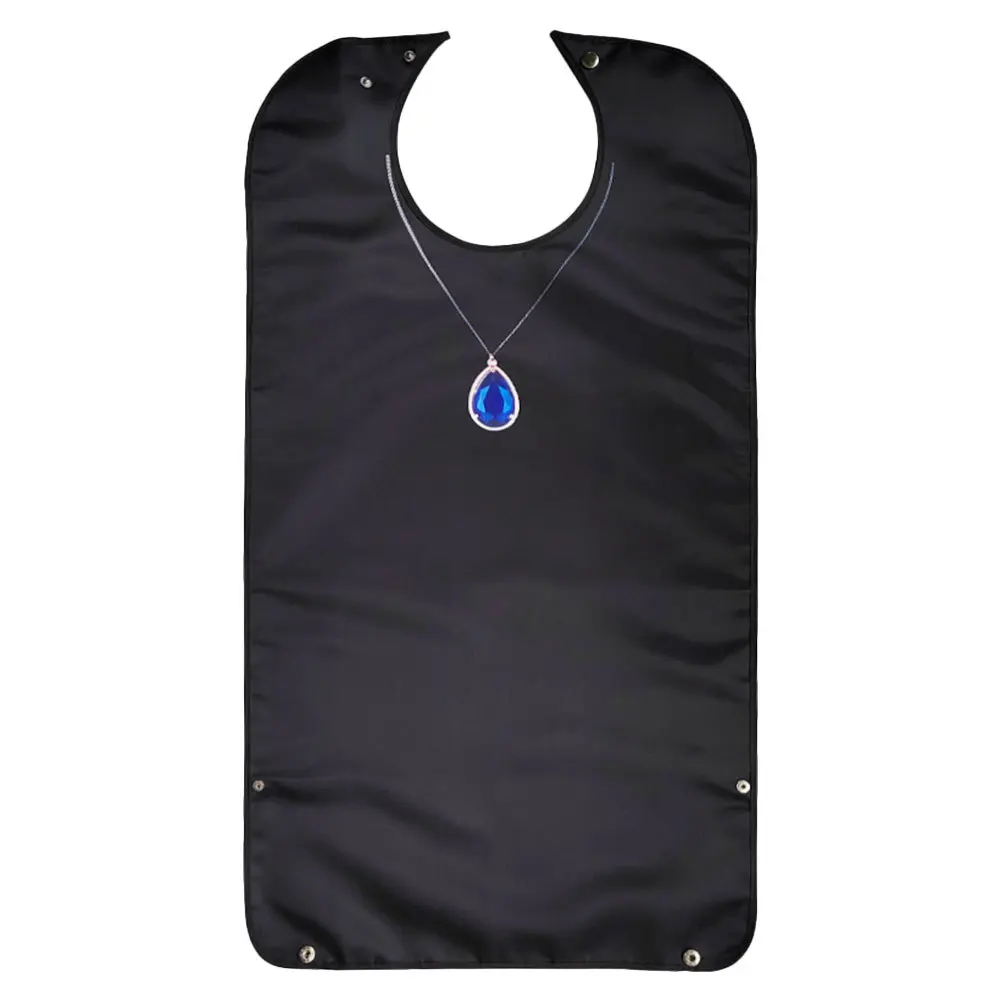 

Household Bib Adult Waterproof Protective Apron Soft Polyester Lightweight Portable Easy Clean for Eating Elderly