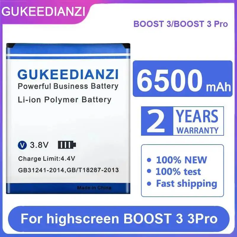 

6500Mah Mobile Phone Battery For Highscreen Boost 3 3Pro Pro Fast Charging