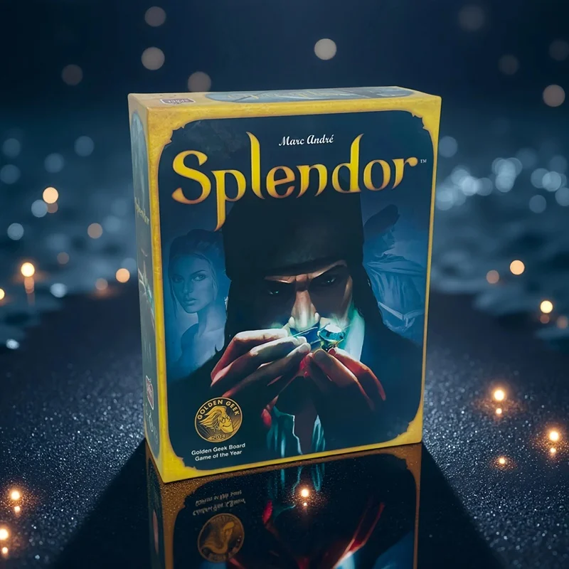 Splendor Versão em Inglês, Jogo de Tabuleiro Gem Traders, Cartas Brilhantes, Jogo de Propriedade Intelectual para Festas
