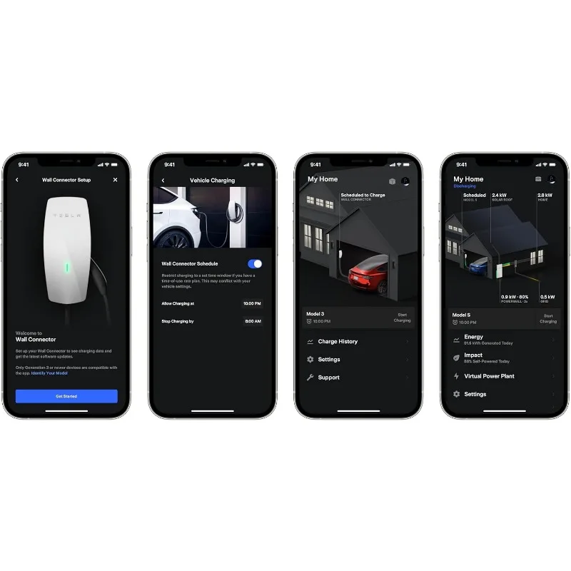 Carregador (ev) do veículo elétrico (ev), nível 2, até 48a, com cabo de 24 polegadas