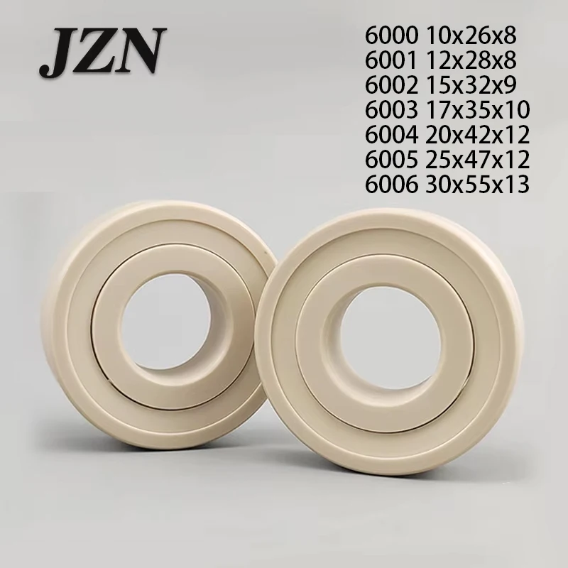 6000 6001 6002 6003 PEEK plastic bearing 6004 6005 6006 2RS double sealed high temperature resistance