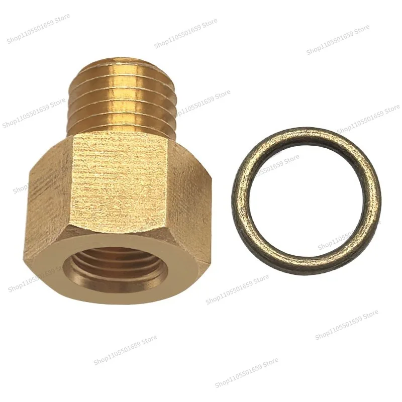 For Car M12X1.5 To 1/8NPT YouTube Adapter Brass Through Connector Conversion Screw with Washer Universal 5 Pack