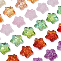 10pcs colored glass pentagonal star bow knot beads scattered beads handmade DIY three-dimensional jelly beaded bracelet accessor