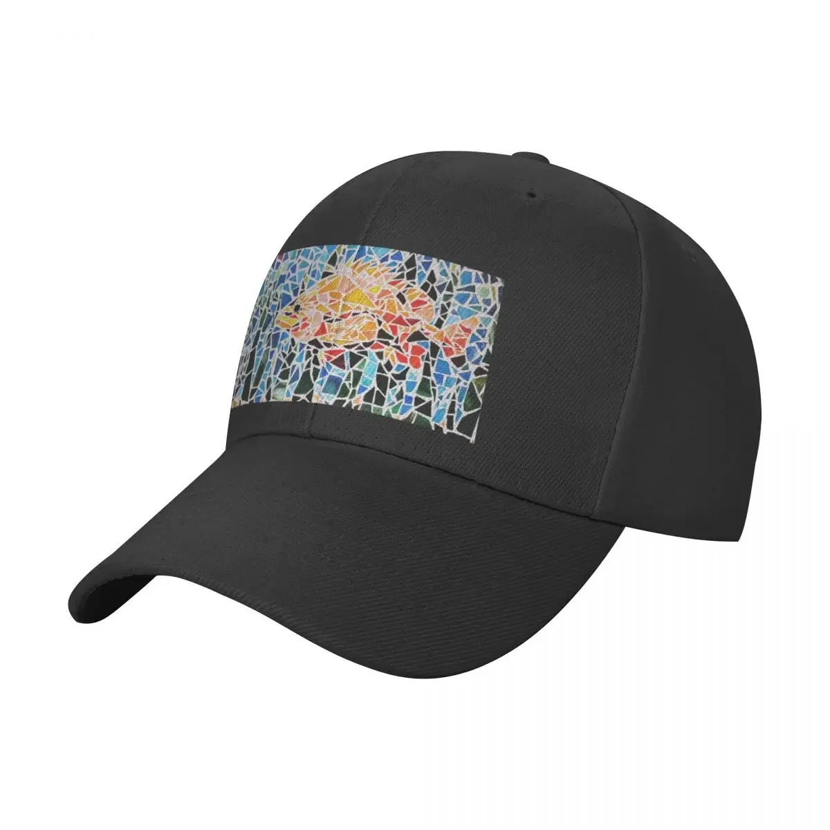 Vibrant Rockfish Mosaic Baseball Cap black Sunscreen New In Hat Boy Women's