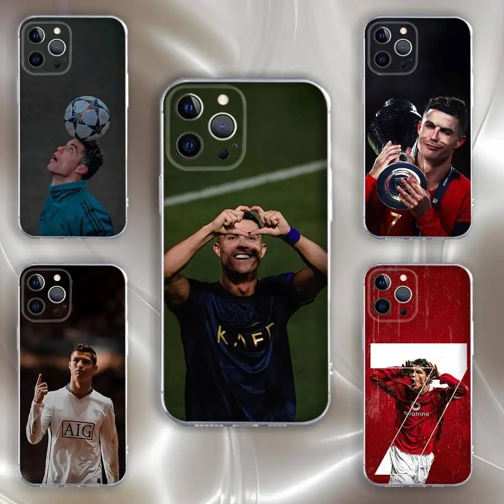 

Sport R-Ronaldo-CR7 Football Phone Case For iPhone 16,15,14,13,12,11 Pro,Max,Plus,X,XS,XR,SE,Mini Transparent Silicone Soft