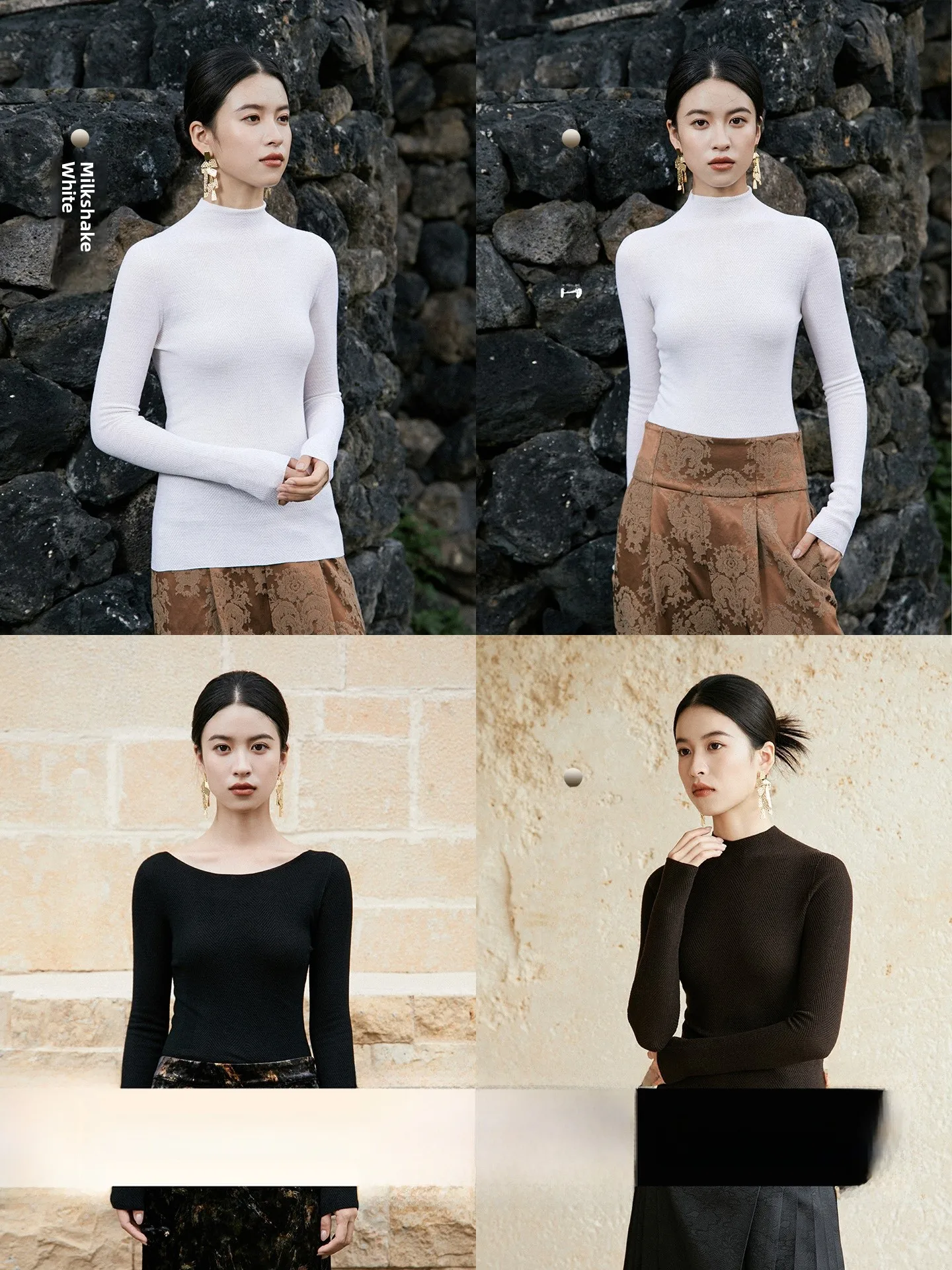 

Super20S Yangzi Yarn Anti-Pilling Merino Wool Knitted Sweater Casual Sle Medium Softn Long Sve round Ne Thi Winter
