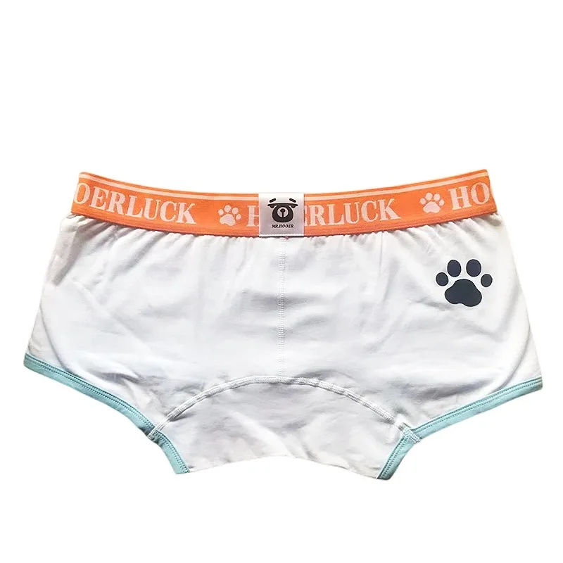 Fashion unique Original Bear Design Funny Striped Underwear men Cotton Breathable Boxer Shorts Male Cartoon Underpants