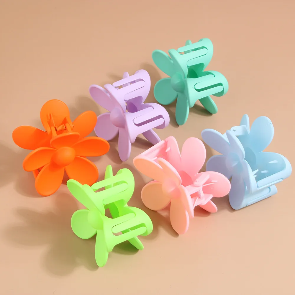 Floral Butterfly Grip Hair Clip European Style Teen Girls Twisted Updo Holder Back Hair Claw Sophisticated Hair Accessory