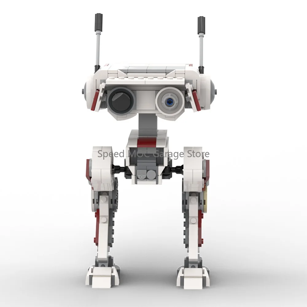 Single Mini Space Exploration Robot MOC Building Blocks Interstellar Scout Droid Model Space War Small Probe Robot Bricks DIY