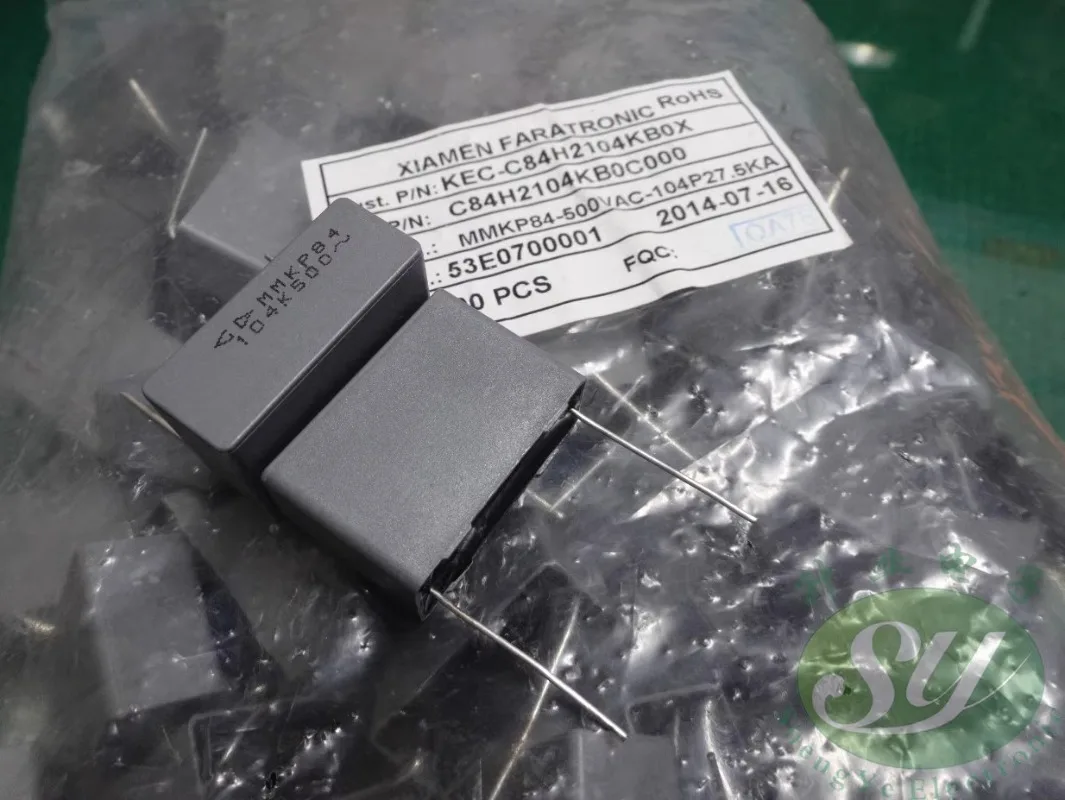 

5PCS Xiamen FARA MKP84 0.1uf/500vAC 100nf u1 104 New 28MM thin film capacitor