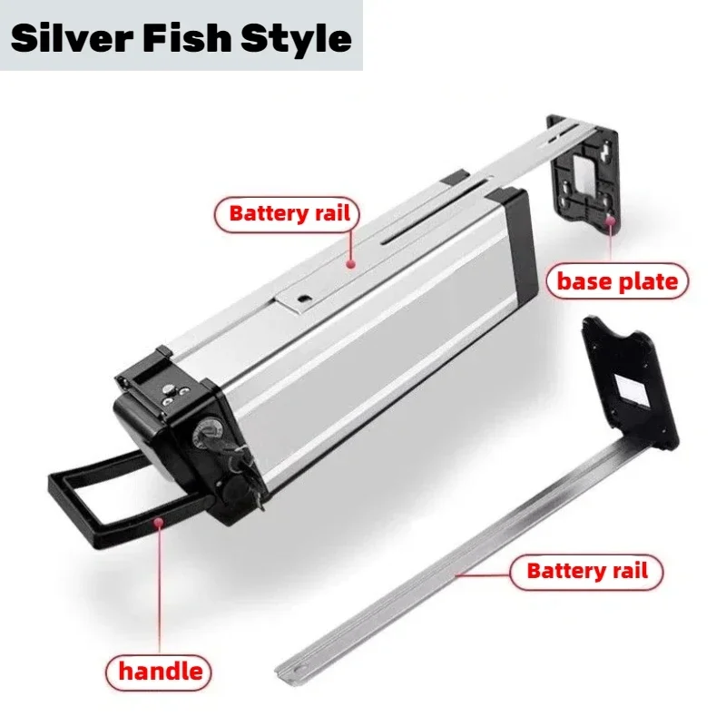 100%Original For E-Bike Silver Fish 24V/36V/48V 20Ah large capacity ultra long endurance 18650 lithium battery pack Built in BMS