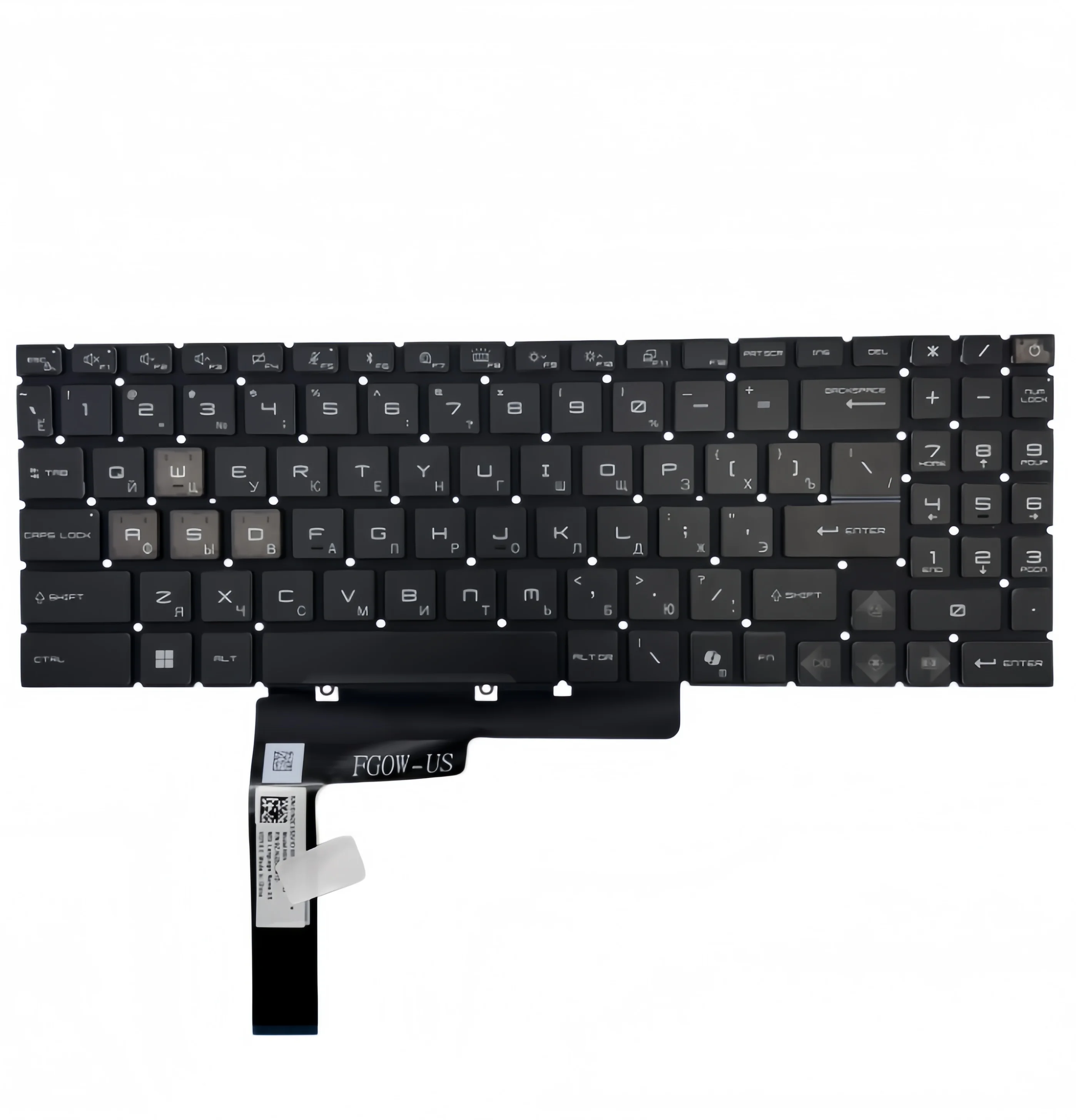 Новая клавиатура с RGB-подсветкой (US/RU/AR) для MSI Katana 15 17 B13UCXK B13UDXK B13VEK B13VFK B13VGK B12U B12UCR B12UCRK B12UCX B12UCXK