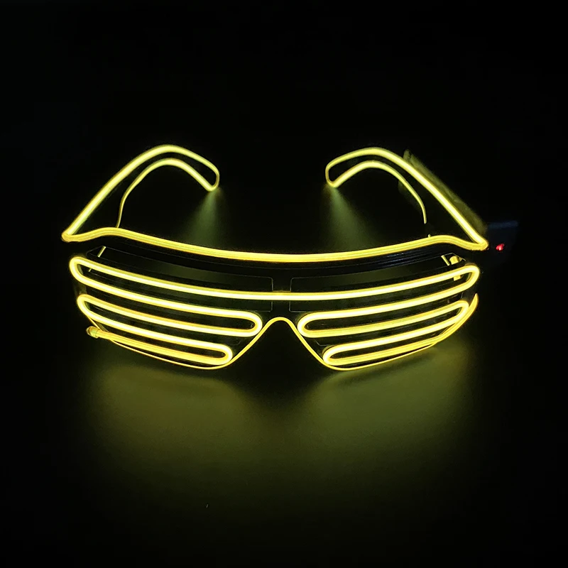 Wireless Led Light Window-blinds Glasses Concert Masquerade Beach Seaside NightClub Bar Props Popular Cool EL Shutter Glasses